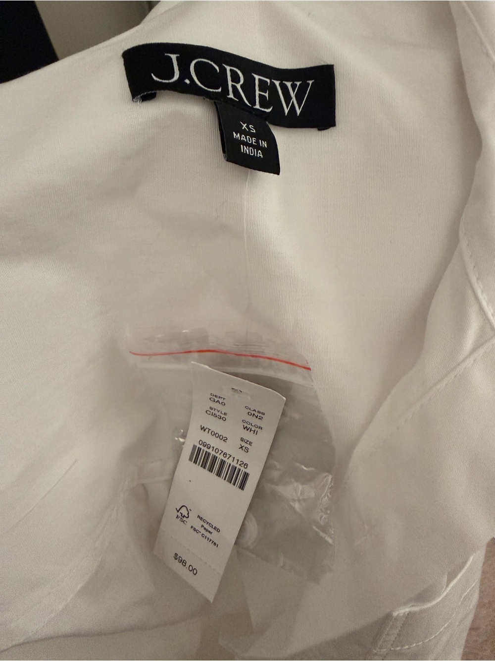 NWT JCrew Étienne cropped button-up shirt size XS CI530 - Picture 8 of 15